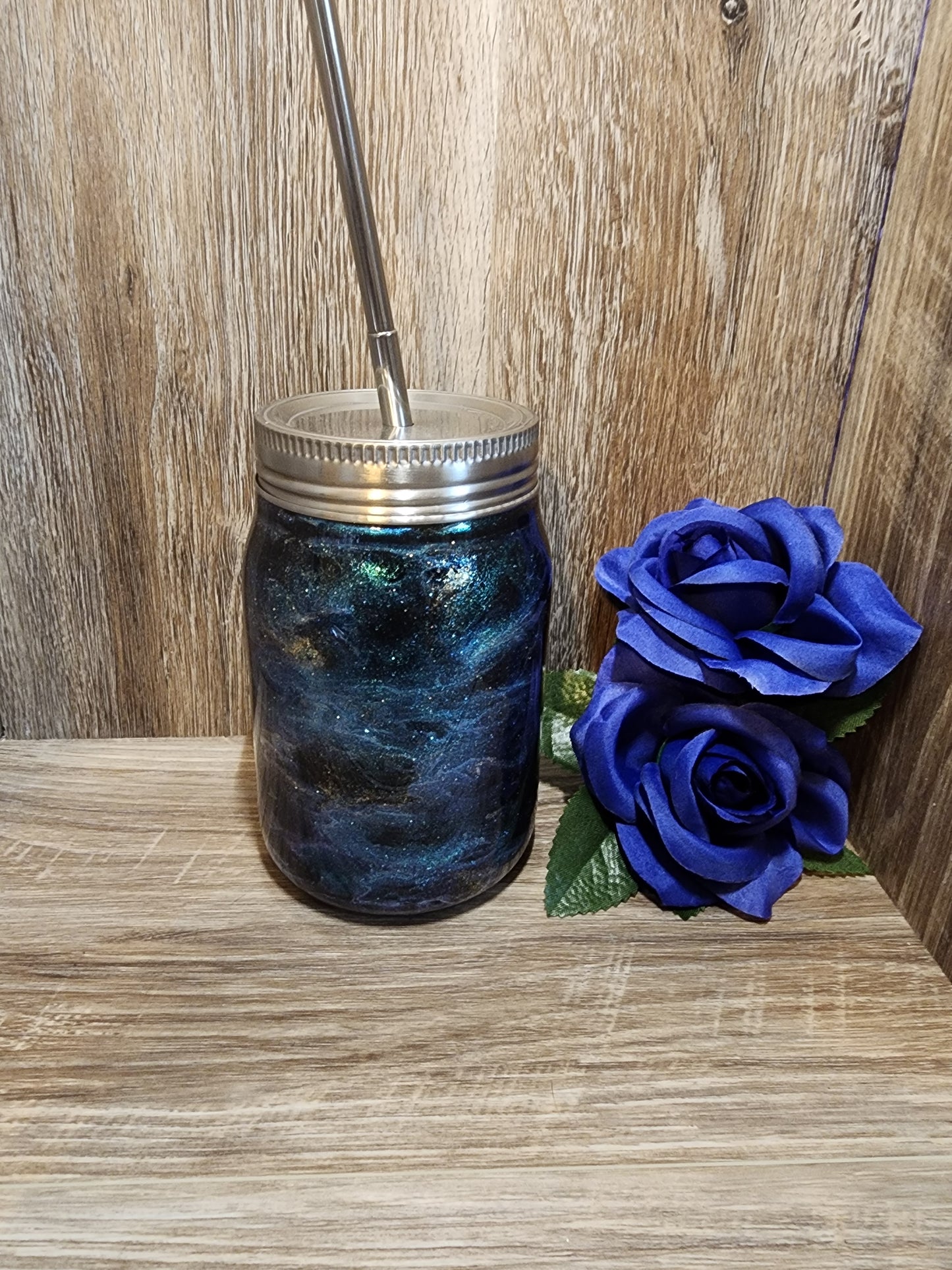 12 OZ MASON JAR TUMBLER