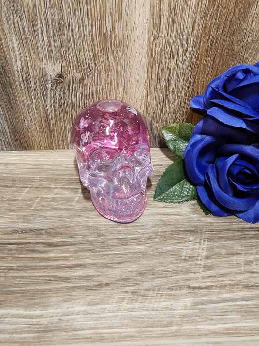SHIMMER WATER GLOBE SKULL