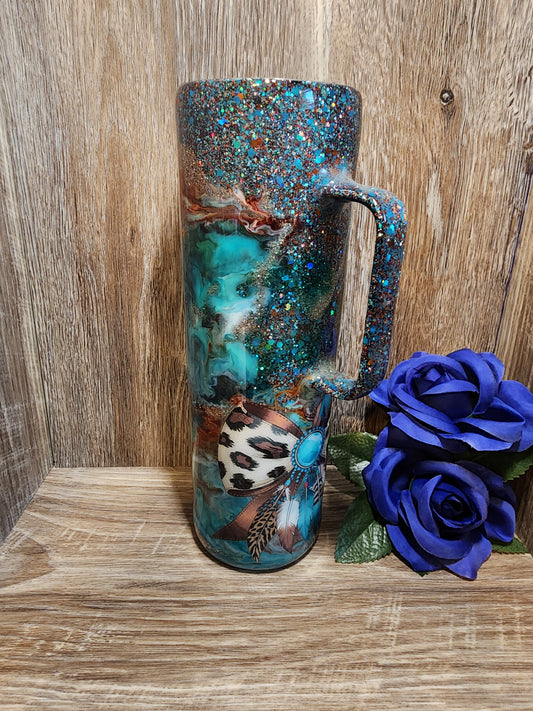 30 OZ SKINNY TUMBLER WITH HANDLE