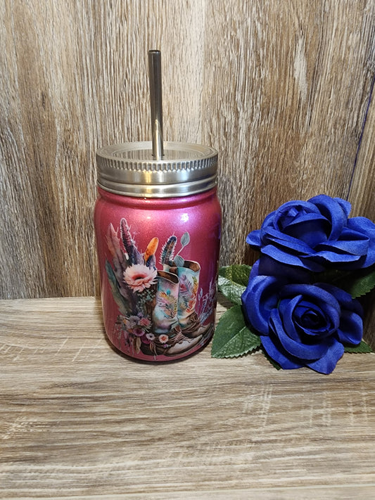 12 OZ STAINLESS MASON JAR