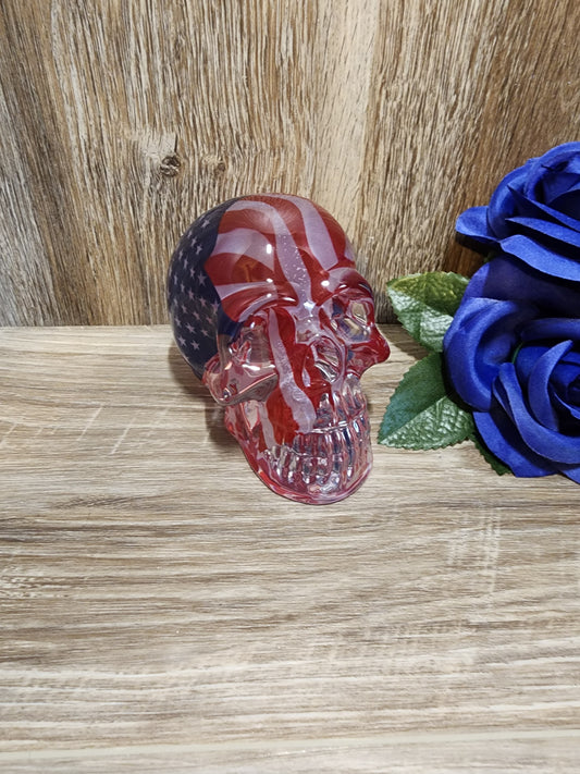 SKULL WITH FLAG
