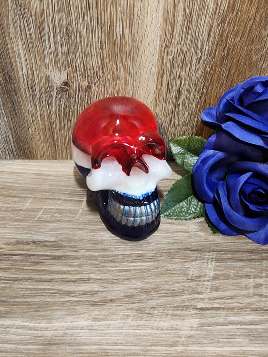 PATRIOTIC SKULL WITH GRILL